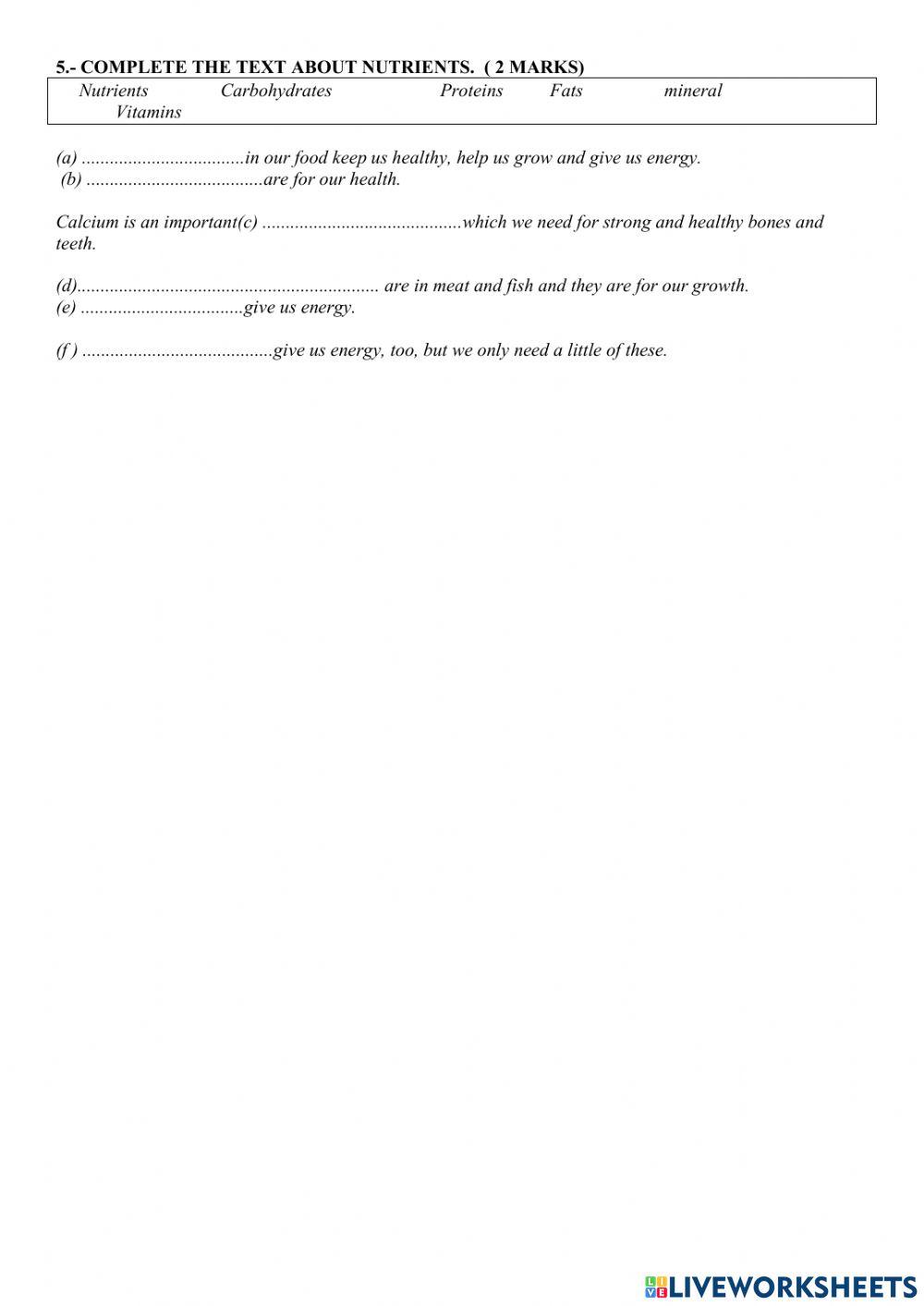 Nutrition and Fitness