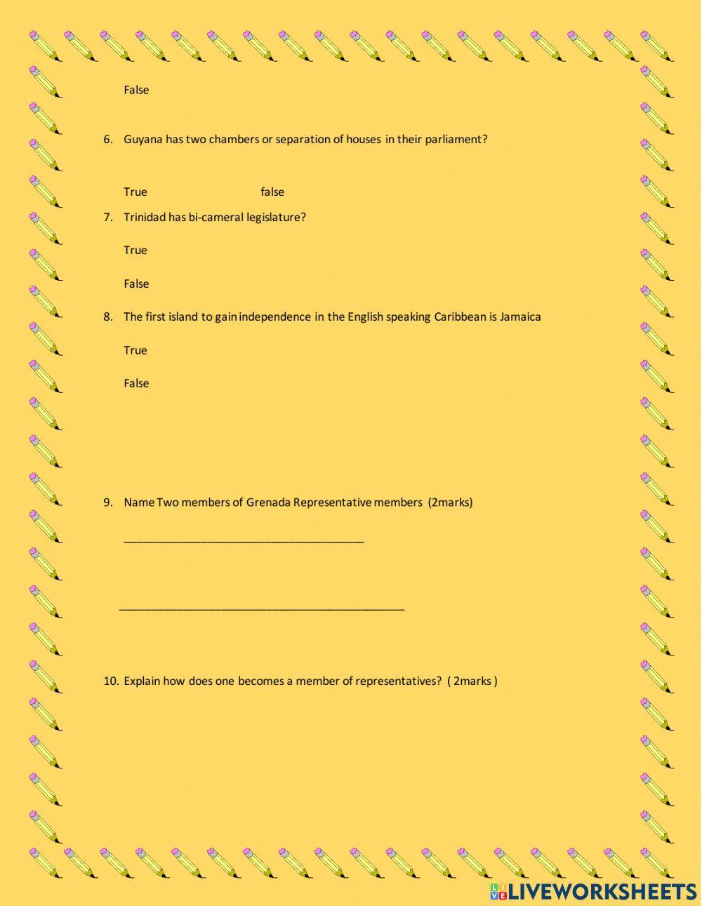 Legislative structure of Government in Grenada