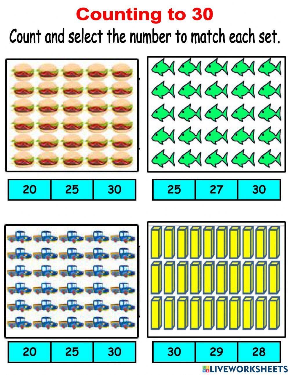 1583246 Counting to 30 hgd4 LiveWorksheets