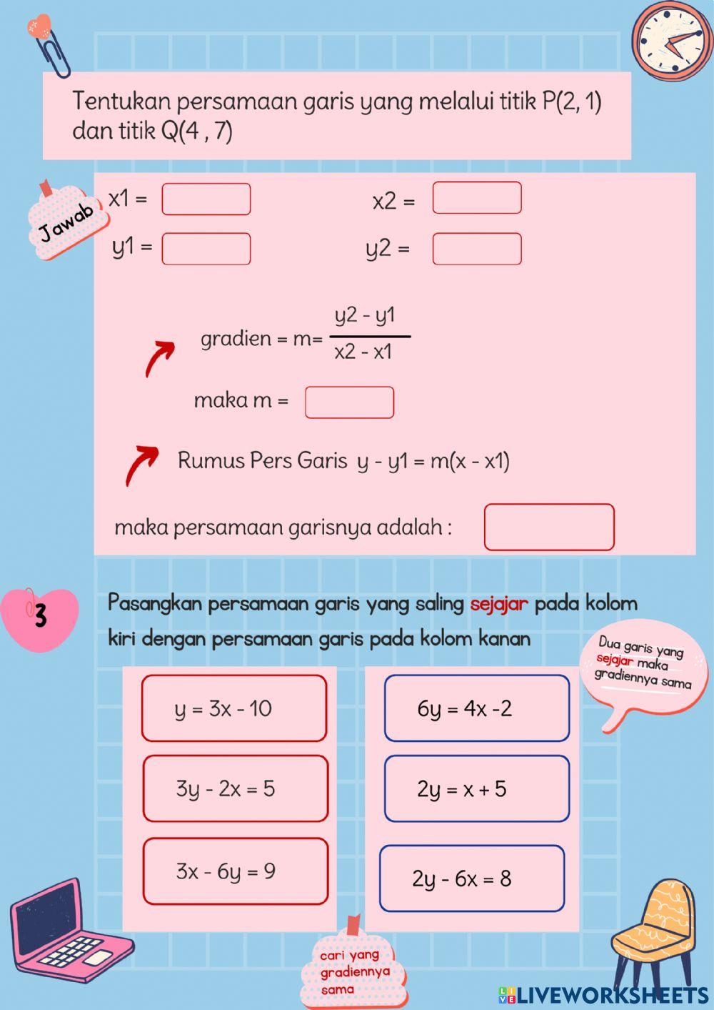 Menyusun Persamaan Garis