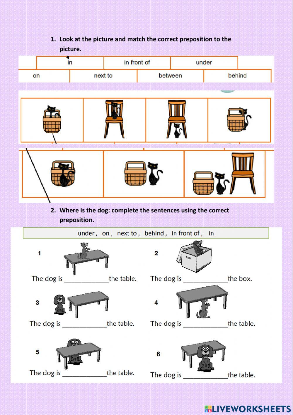 Preporitions of place
