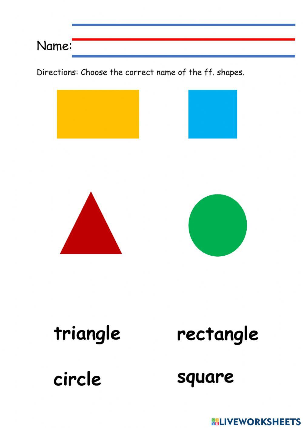 ShapesReview interactive worksheet Live Worksheets