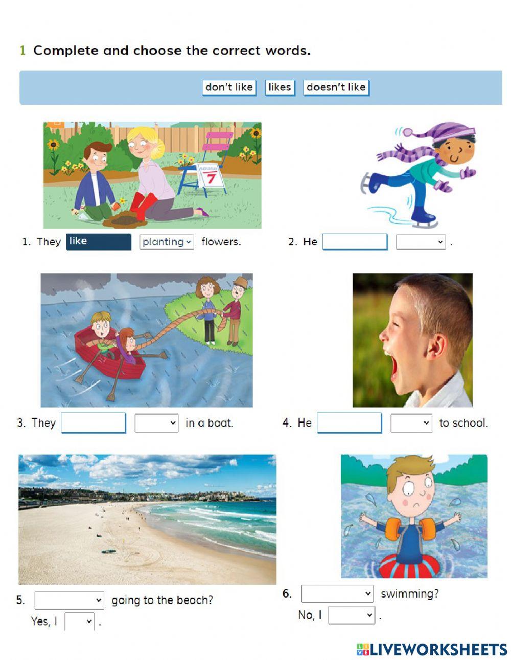 Kids46-1b grammar worksheet