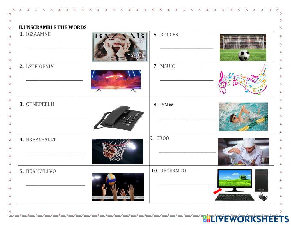 Unit 4: Can you swim?