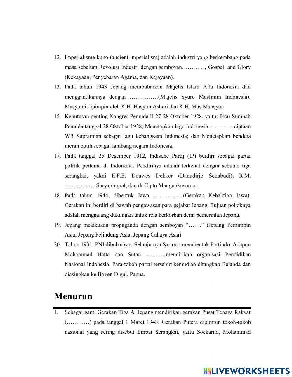 Crossword IPS Bagian Random Ke 17