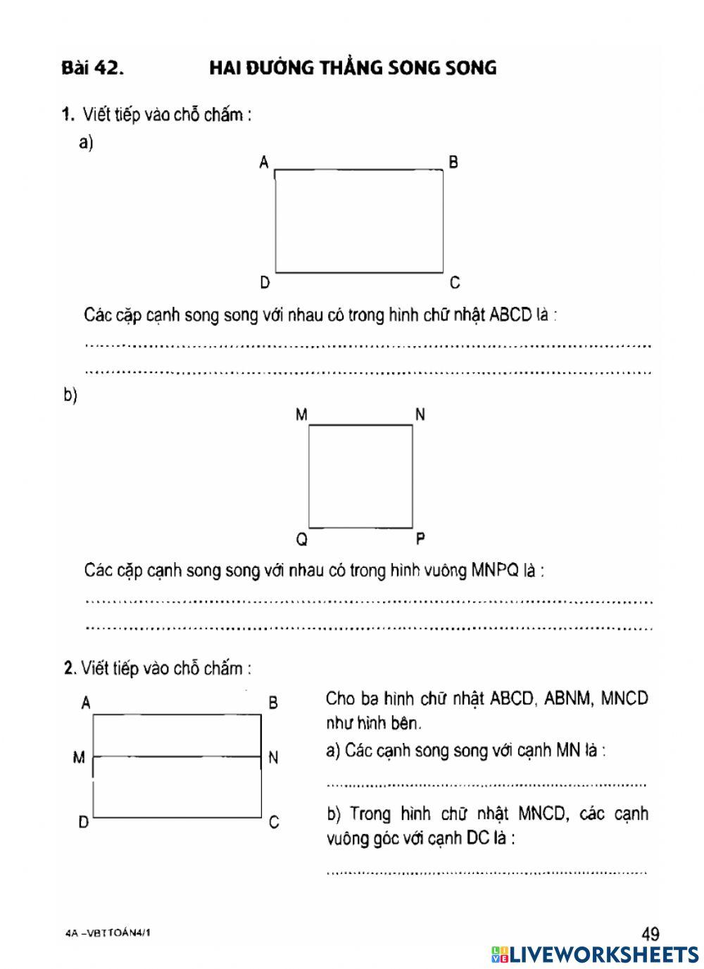 Toán in 4 - bài 41