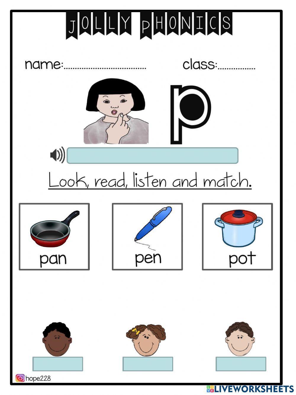 Jolly Phonics -p- sound