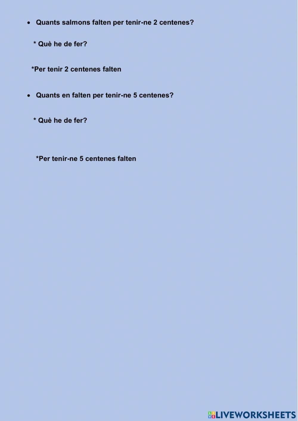 Problemes de sumar i restar