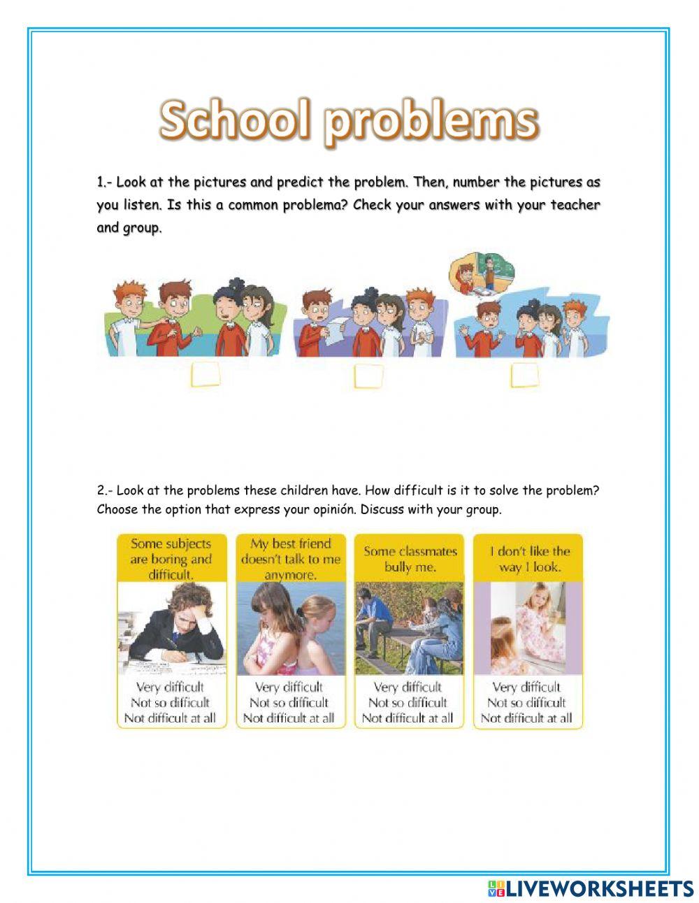 school-problems-interactive-worksheet-live-worksheets