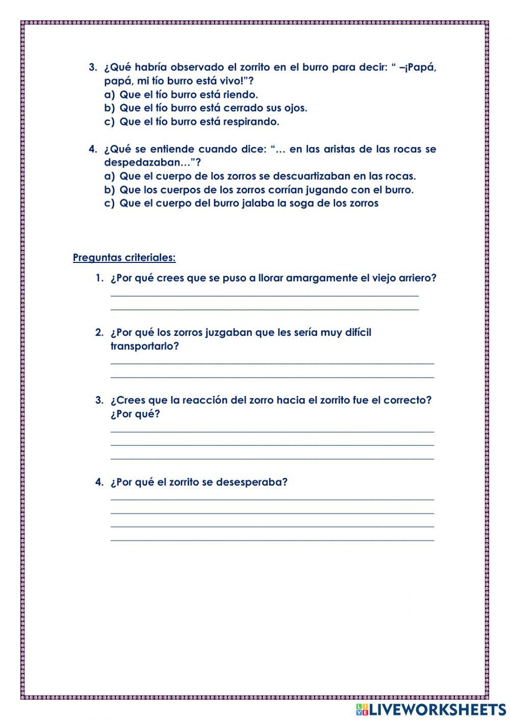 Los zorros y el burro del arriero