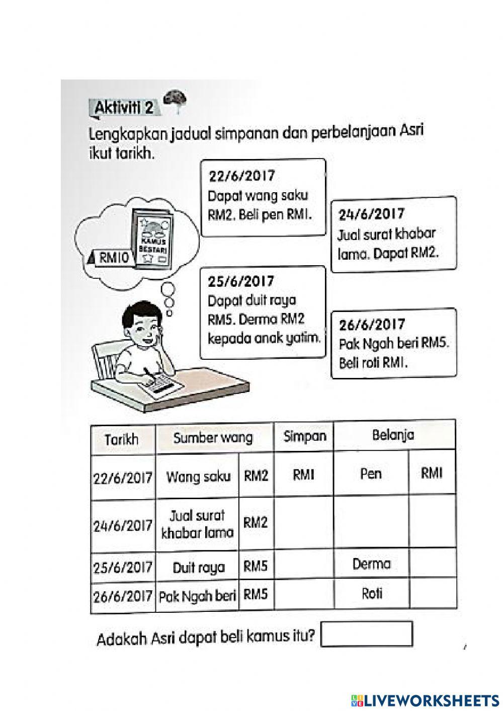 Dapat wang & catat wang