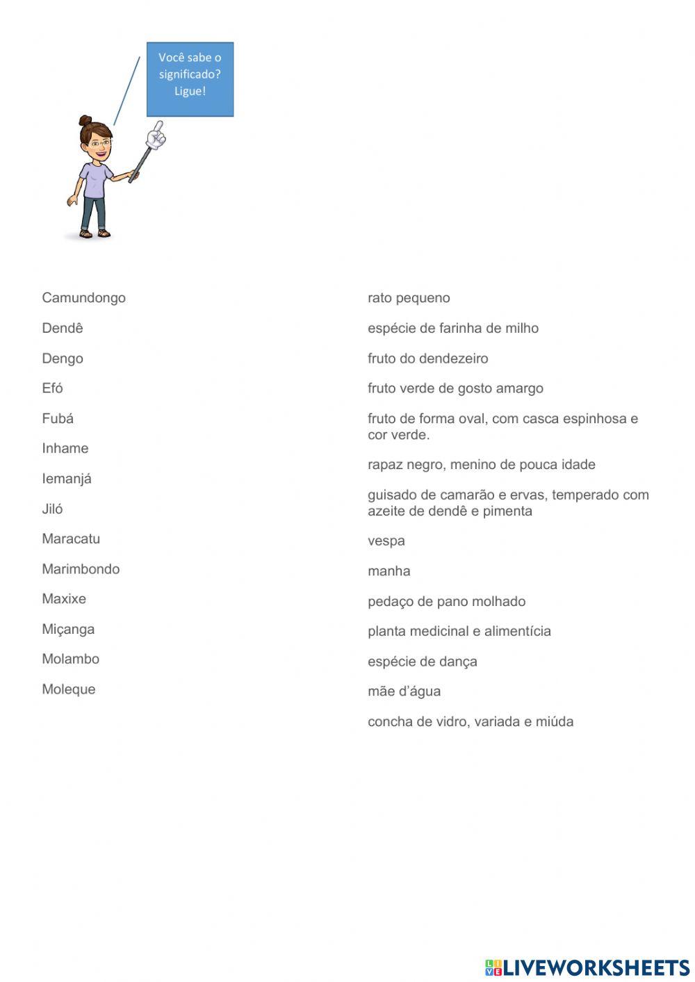 Palavras de origem africana