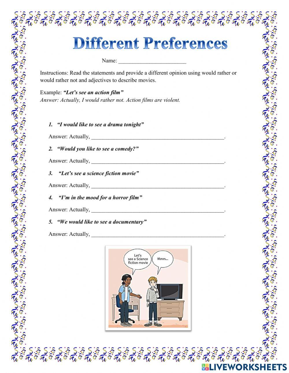 Would rather - Would rather not