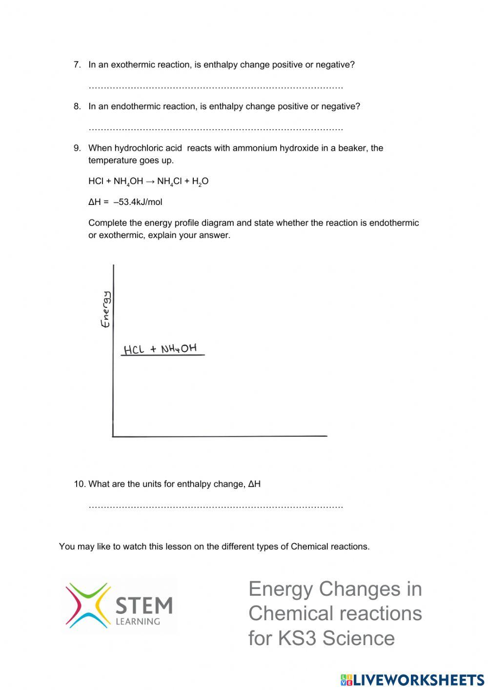 Year 9 Unit 5 Energy Changes
