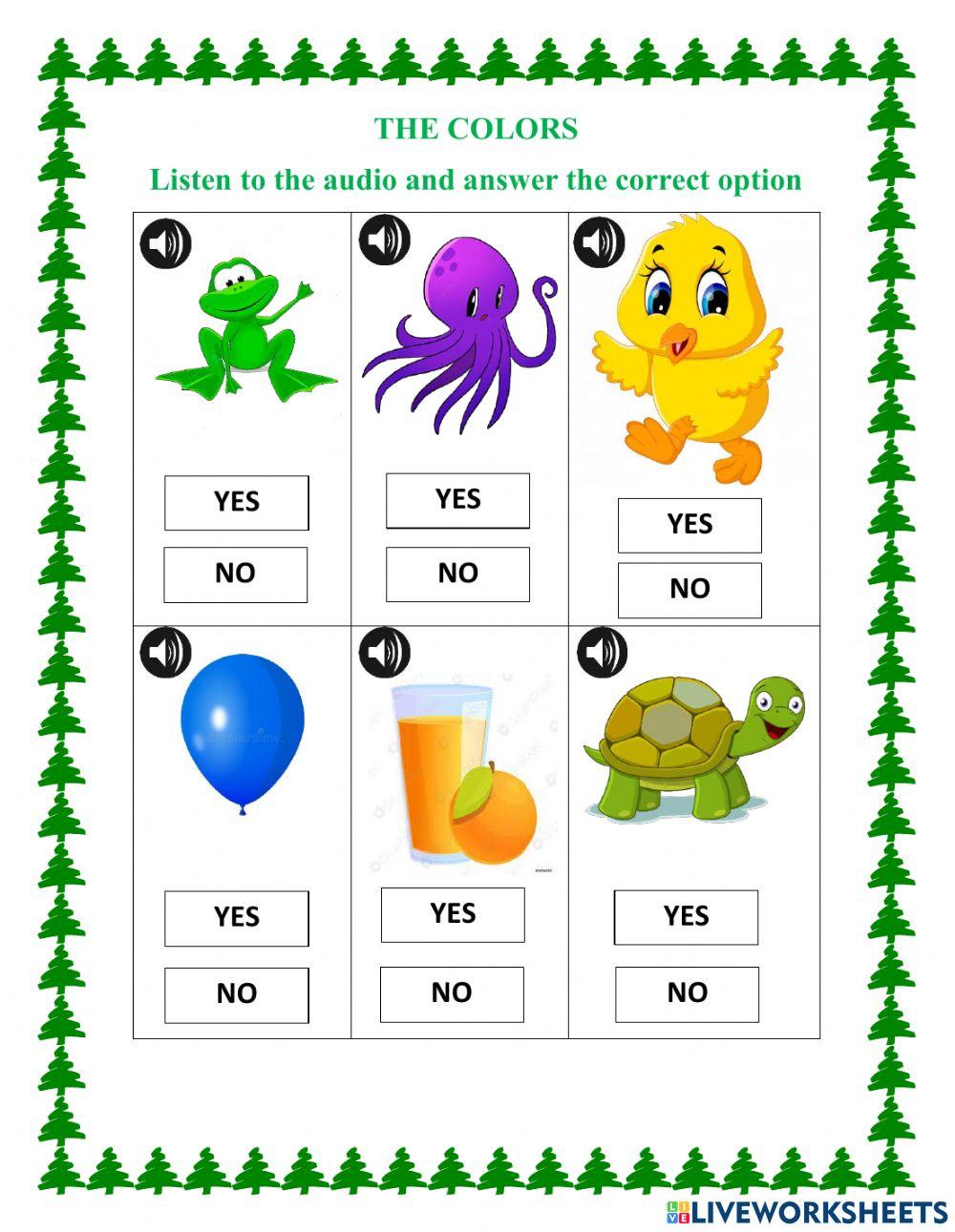 Colors online exercise for GRADE 3 Live Worksheets