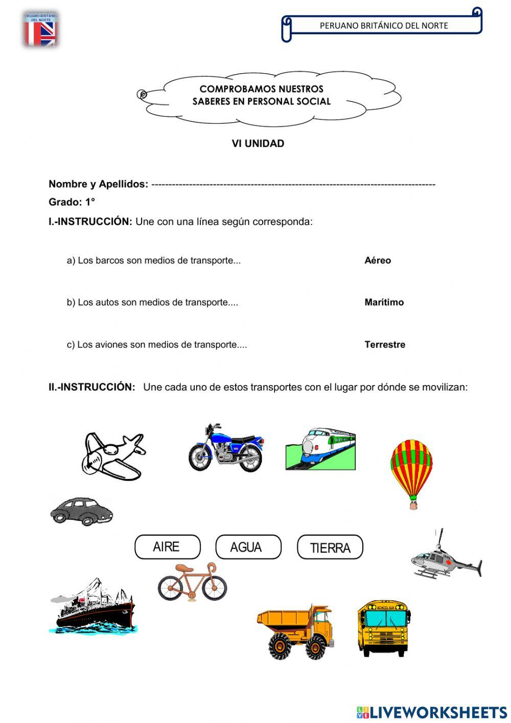 Examen Personal Social IV Unidad1ro