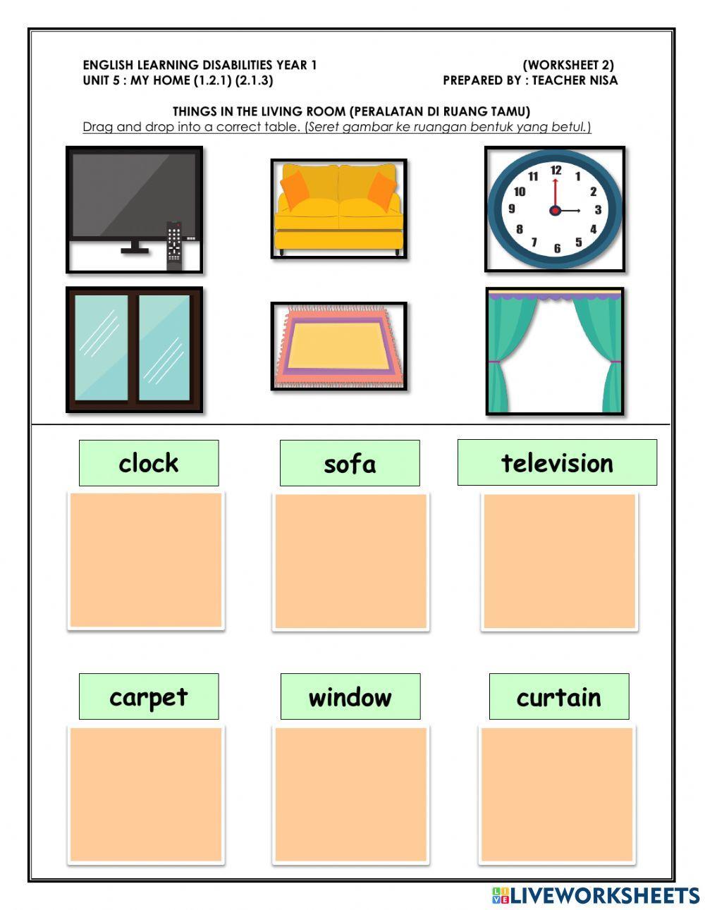 Year1-Unit5-My Home-W2(Living Room & Kitchen)