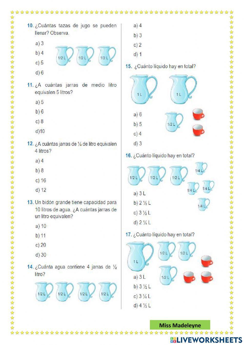 Problemas de unidad de capacidad