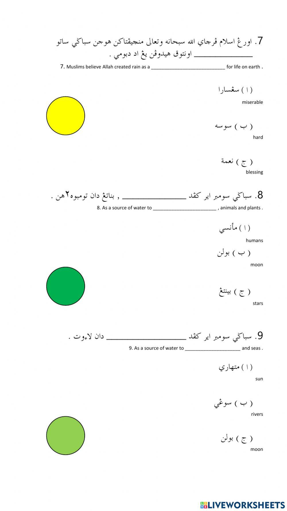 Pentingnya hujan. tahun 4