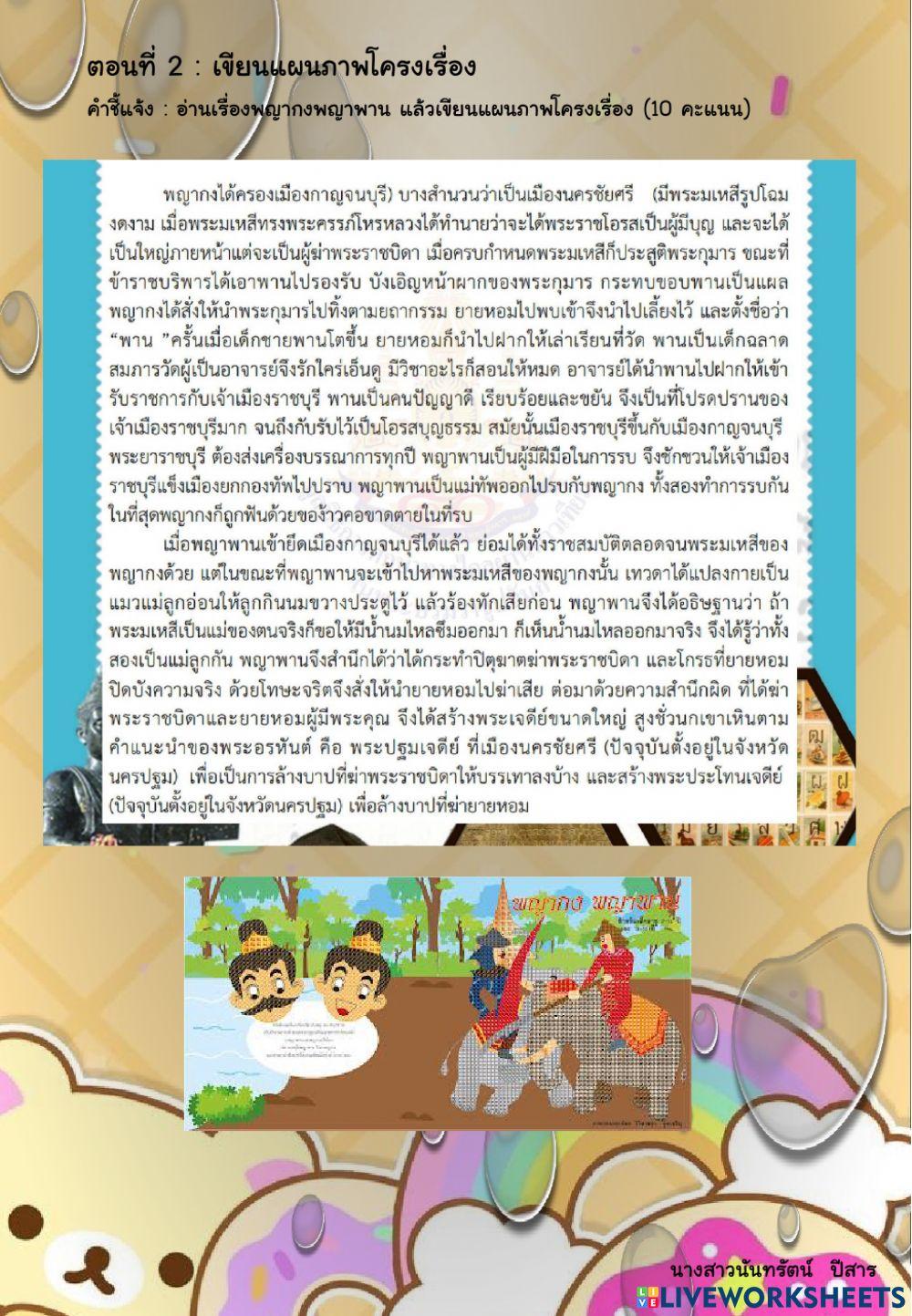 ข้อสอบ  นิทานคุณธรรม