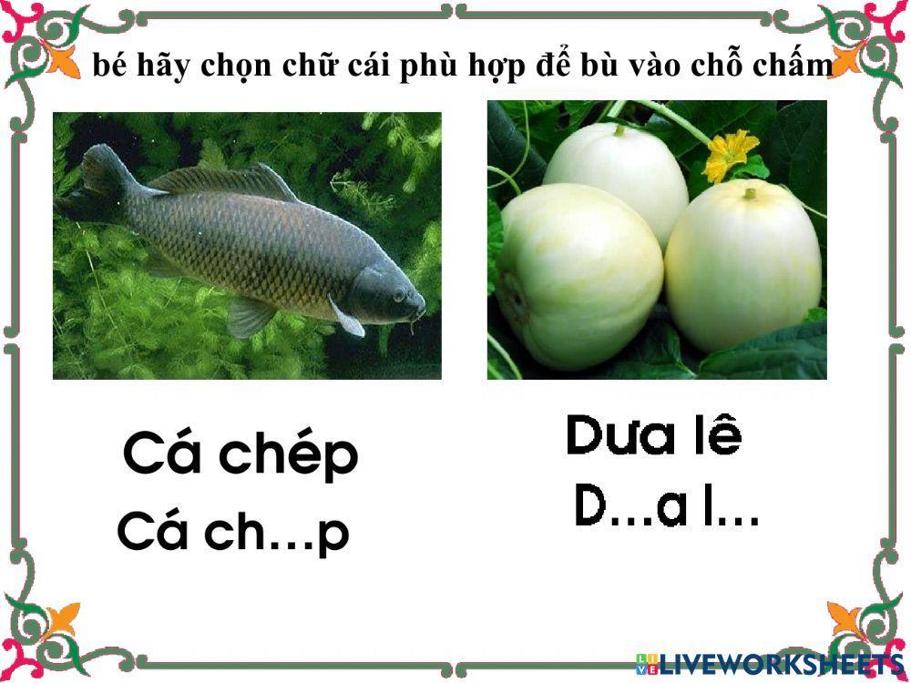 bài tập trò chơi với chx e,ê,u,ư