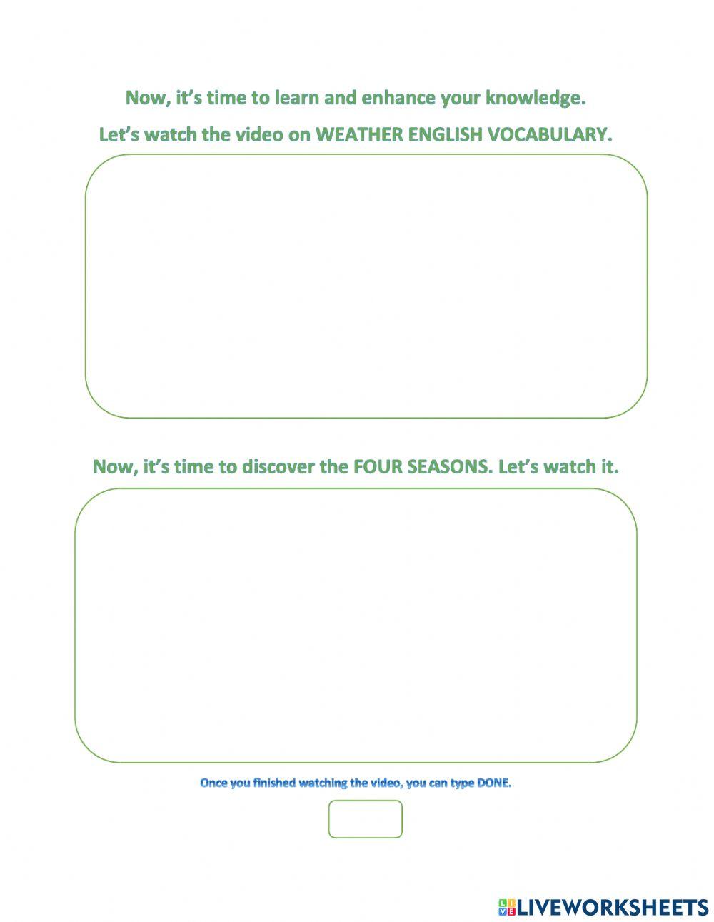 Weather online exercise for GRADE 6 | Live Worksheets