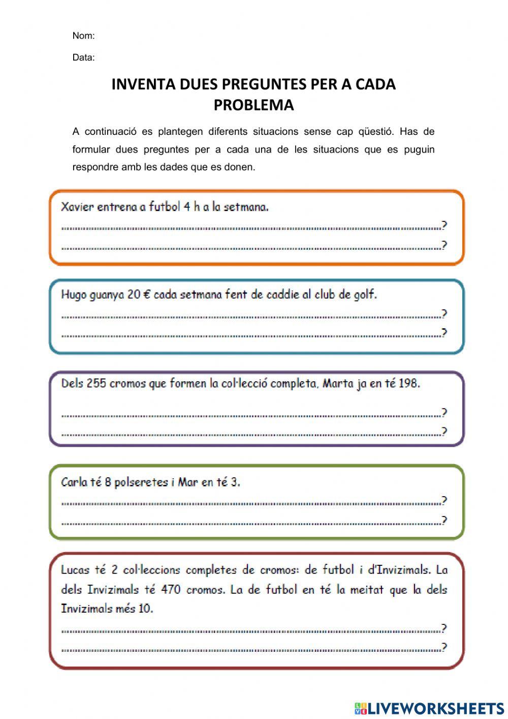 Treballem els problemes