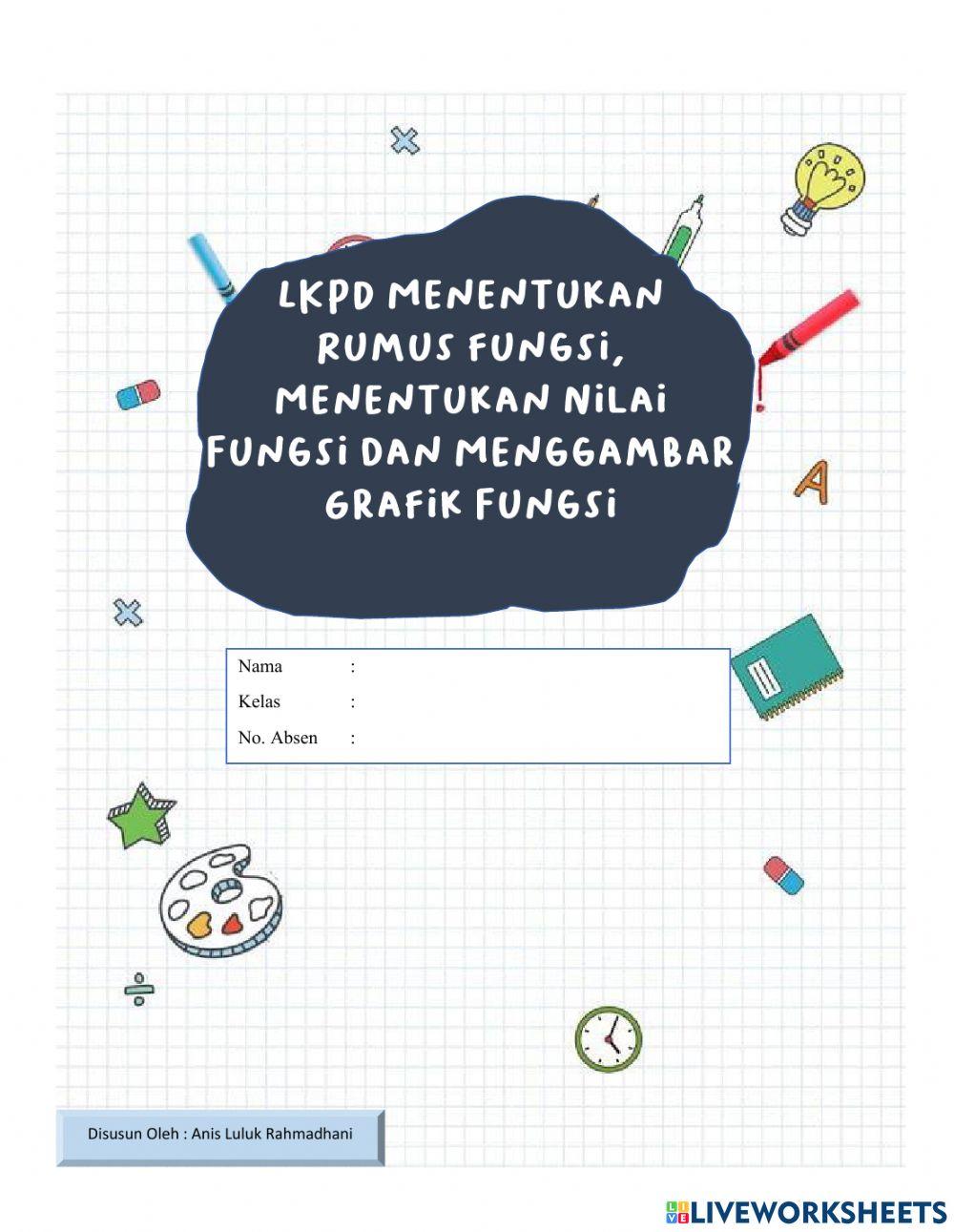 Notasi, Rumus, Menentukan Nilai Fungsi dan Menggambar Grafik Fungsi
