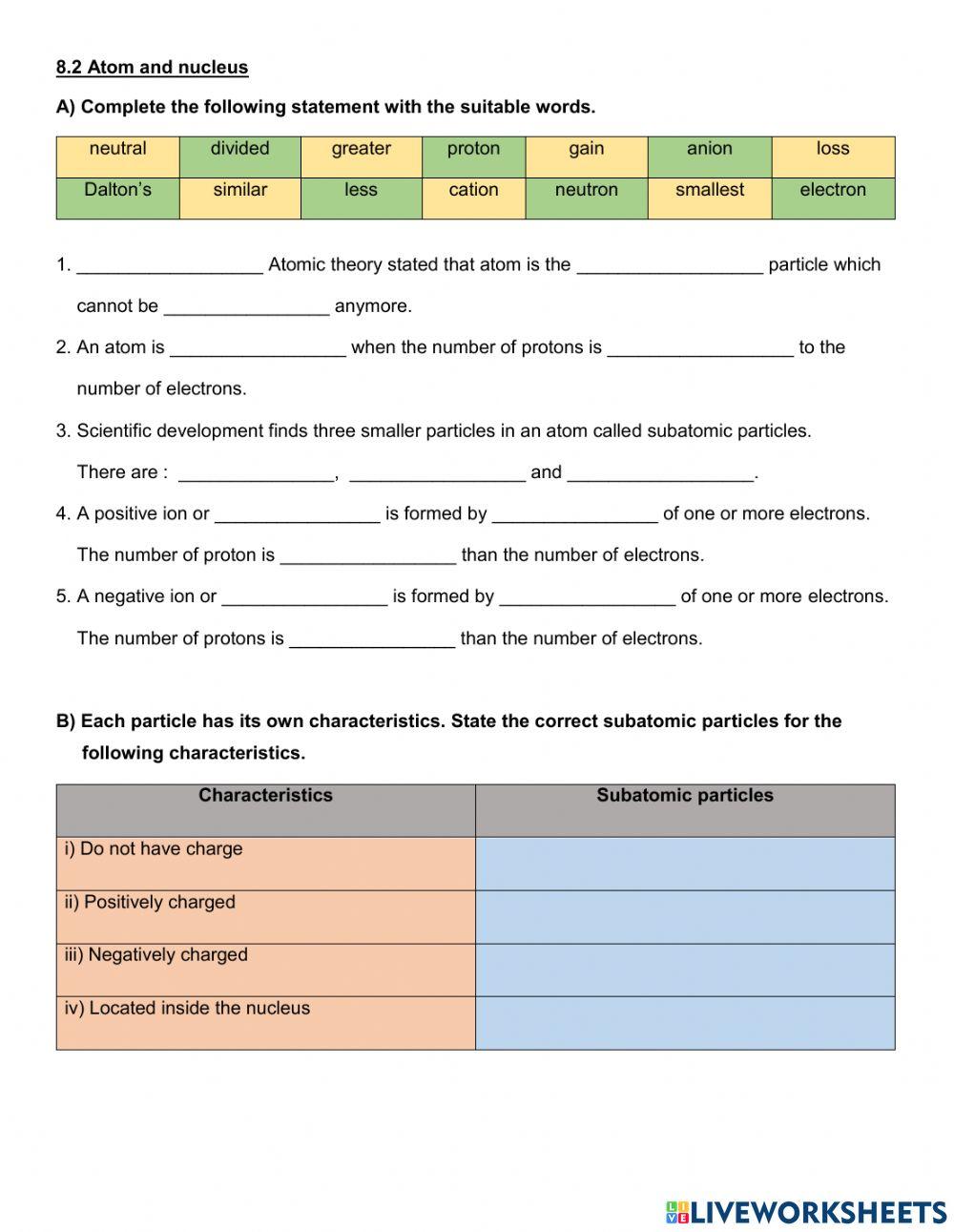 8.2 Atom and Nucleus