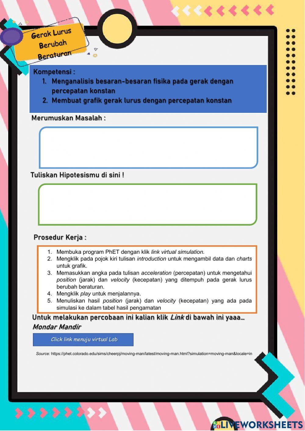 Gerak Lurus Berubah Beratran