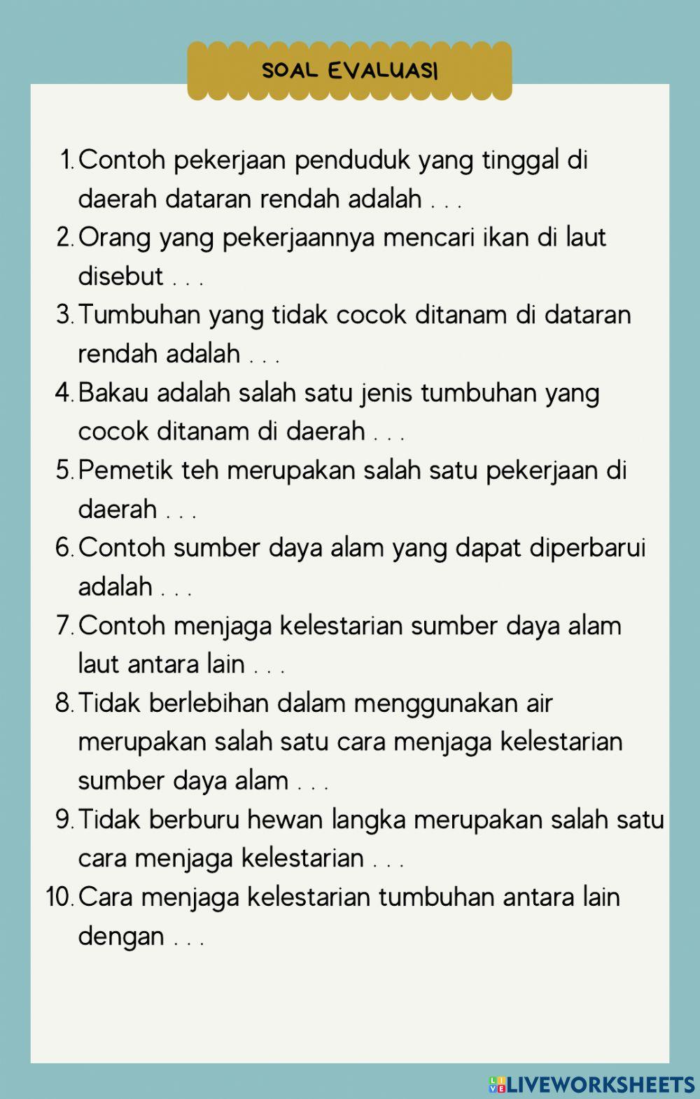 LKPD Kelas 4 Tema 4 Subtema 1 Pembelajaran 1