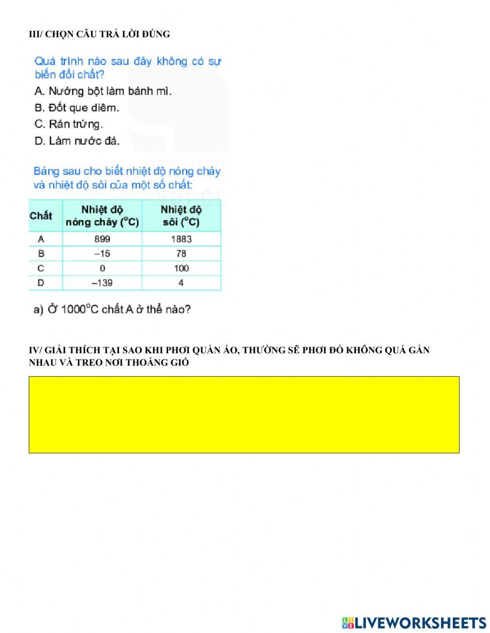 Bài 6. tính chất và sự chuyển thể của chất