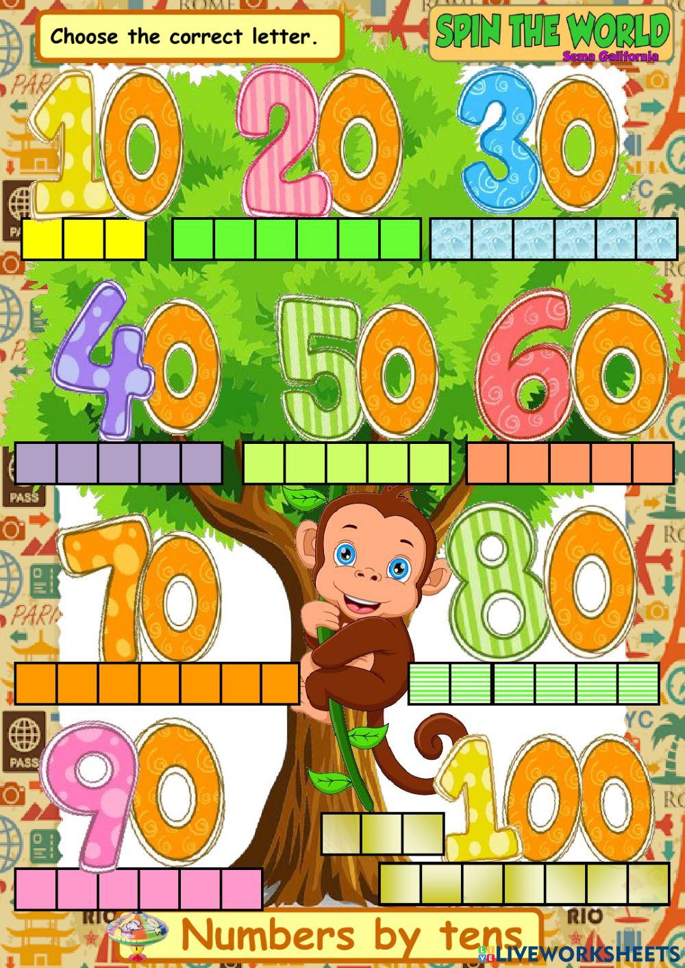 Spanish Numbers By Tens To 100