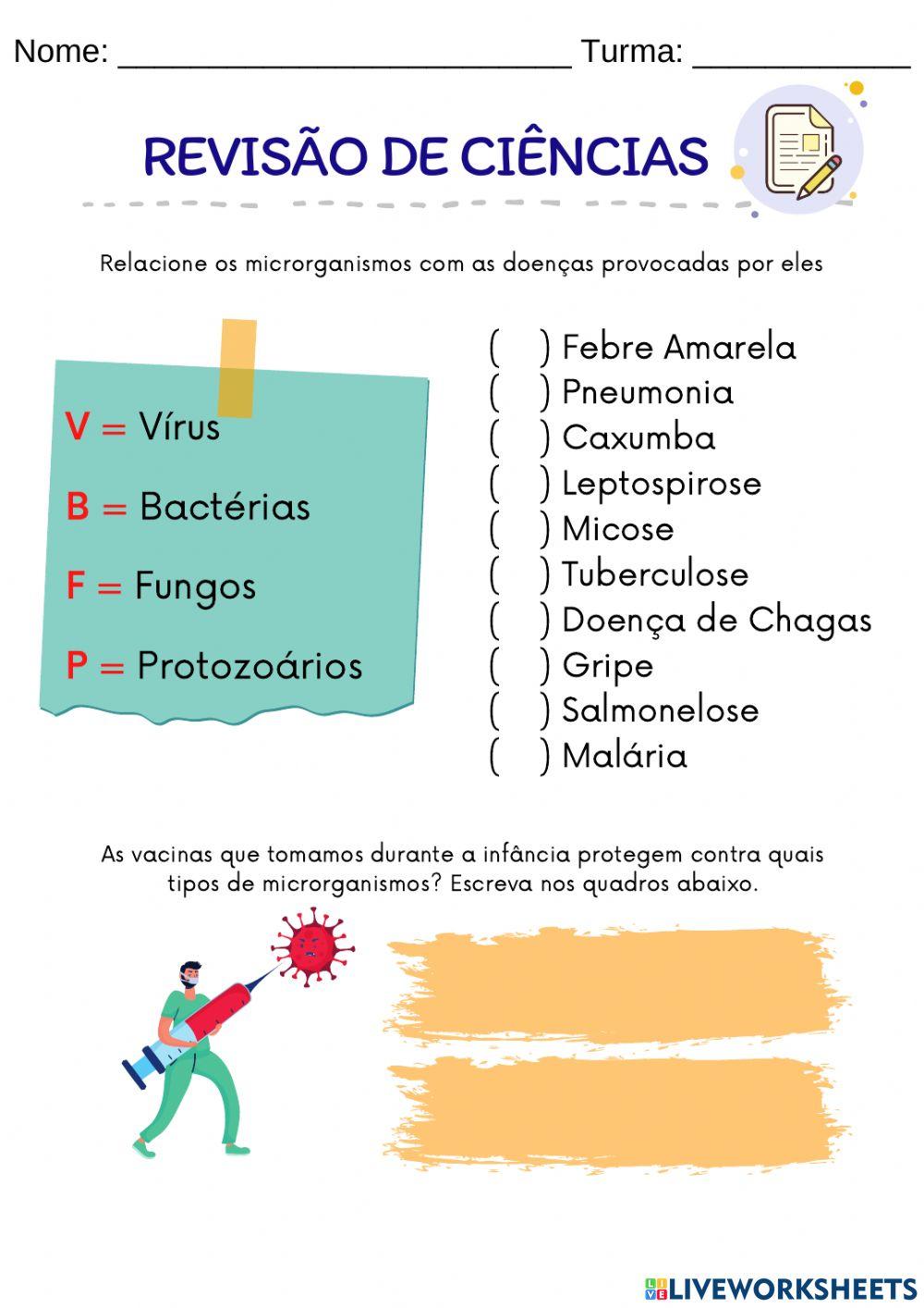 Revisão de ciências Revisão de ciências