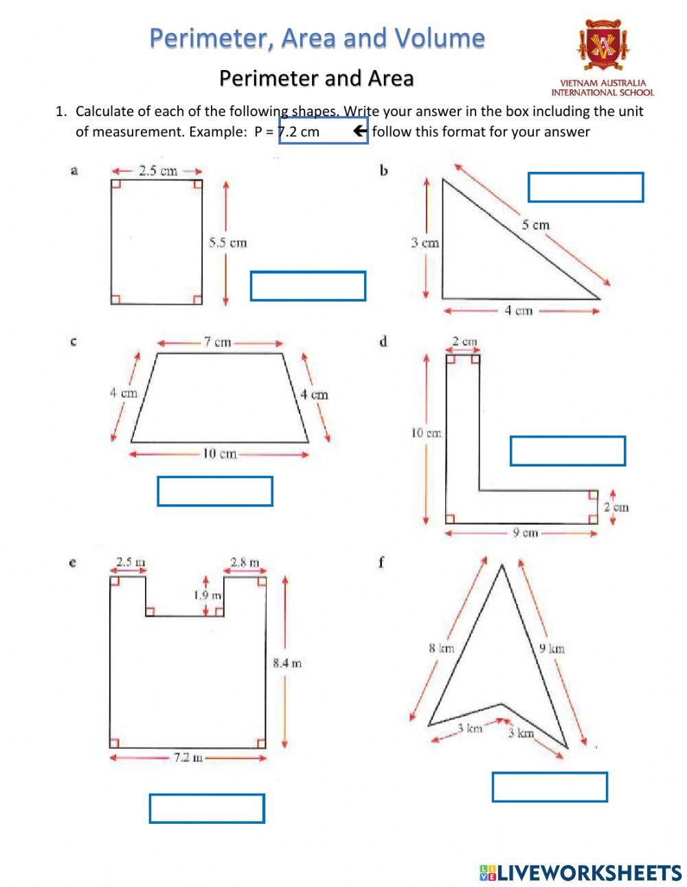 Perimeter and Area - Week 7 Grade 9