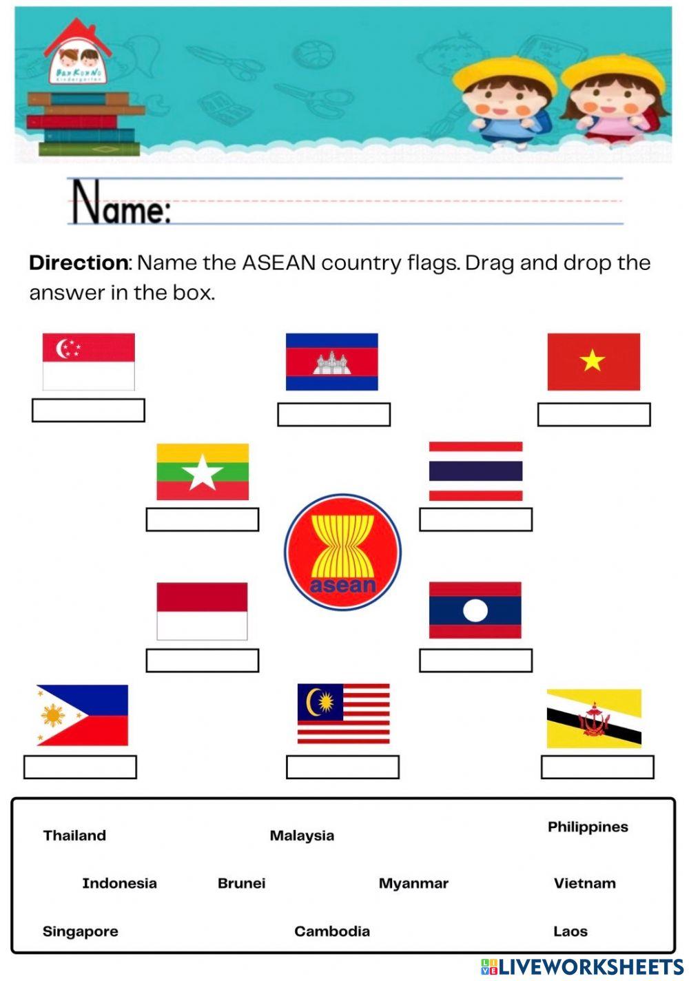 Asean flags