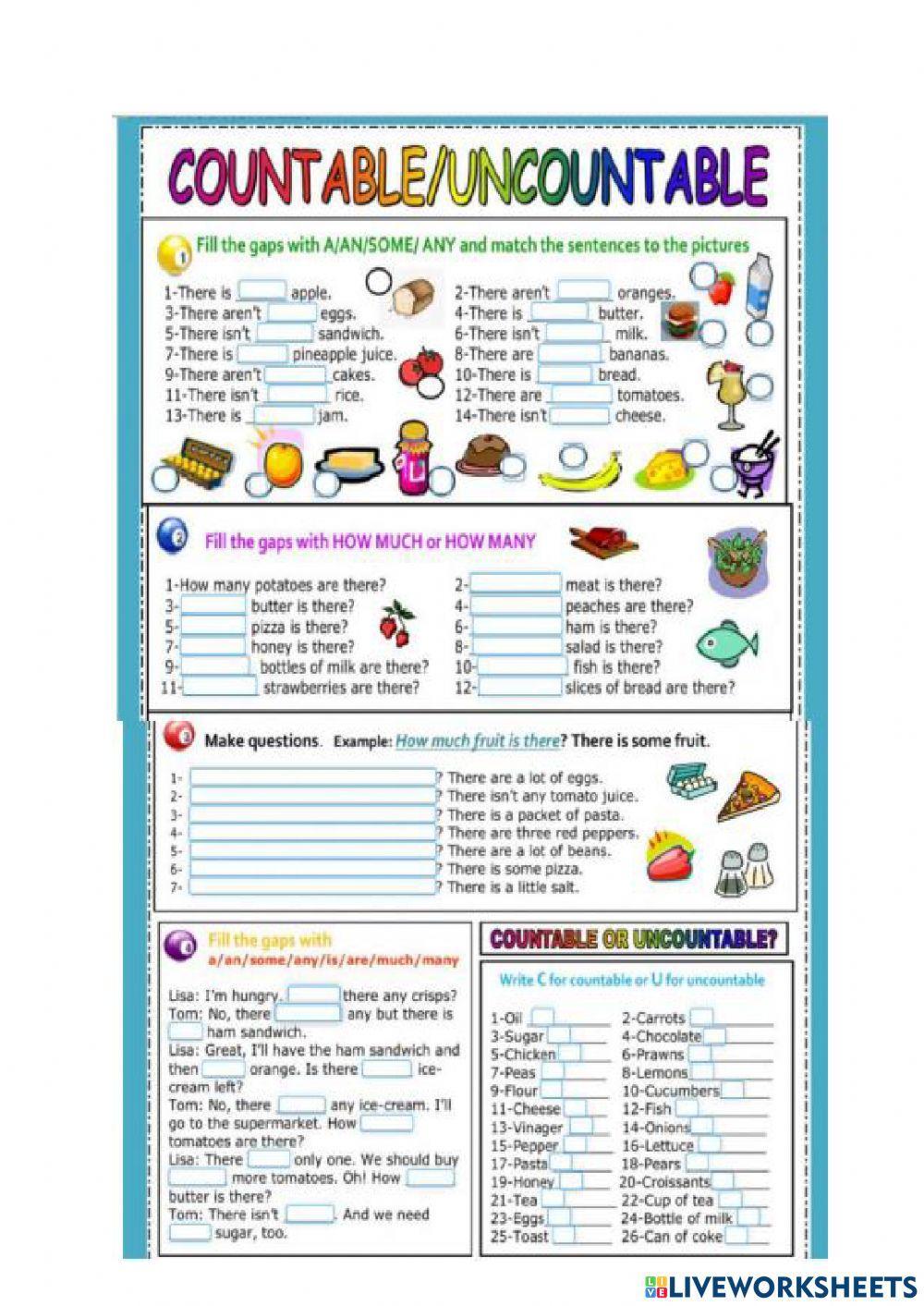 Countable and Uncountable nouns