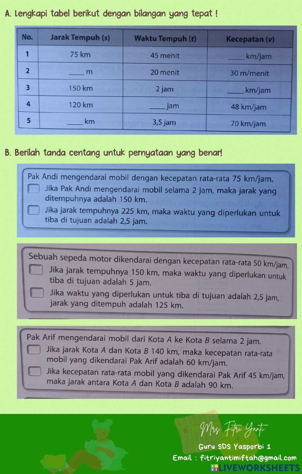 Kecepatan Kecepatan