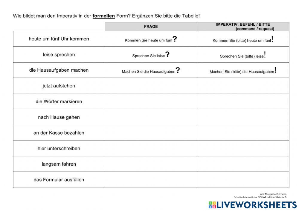 Imperativ (formelle Form)