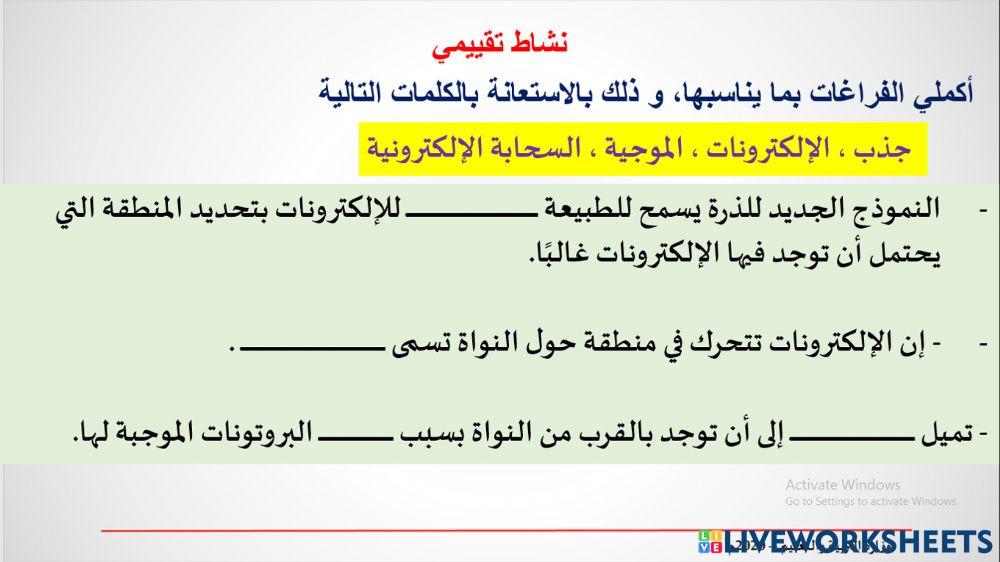 نشاط السحابة الالكترونية نشاط السحابة الالكترونية