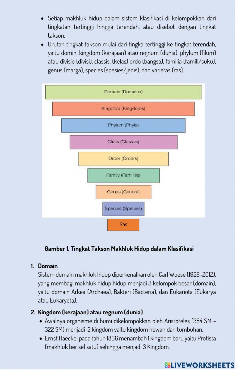 Klasifikasi Makhluk Hidup