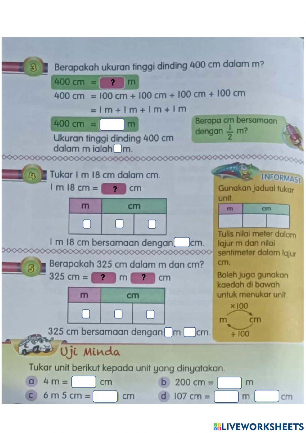 Unit 9 : Panjang (Matematik PPKI)