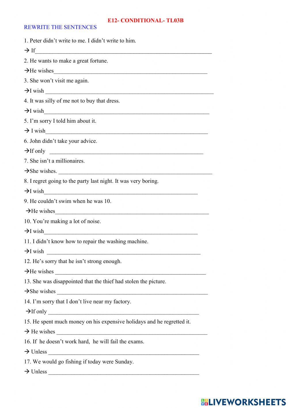 Conditional sentences ex 03b