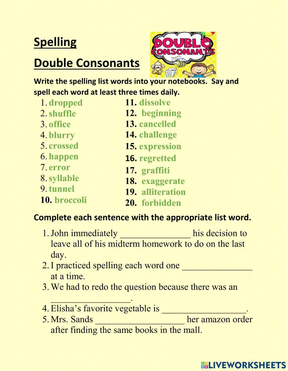 Double Consonants