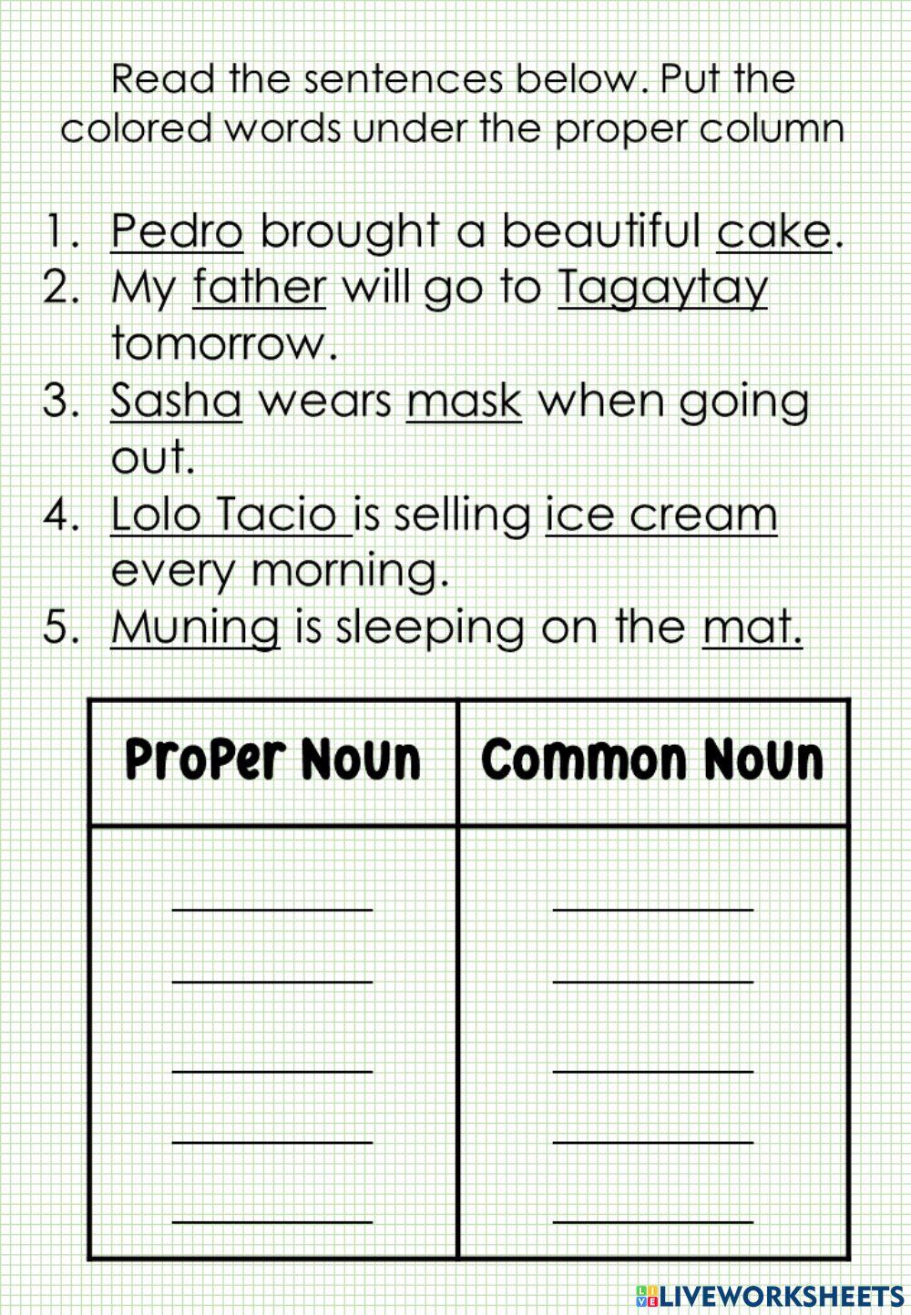 Proper and Common Noun