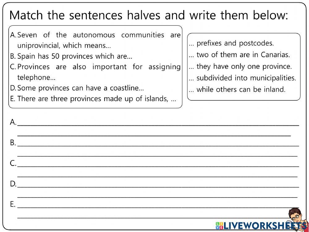 Spain Worksheets 5-9