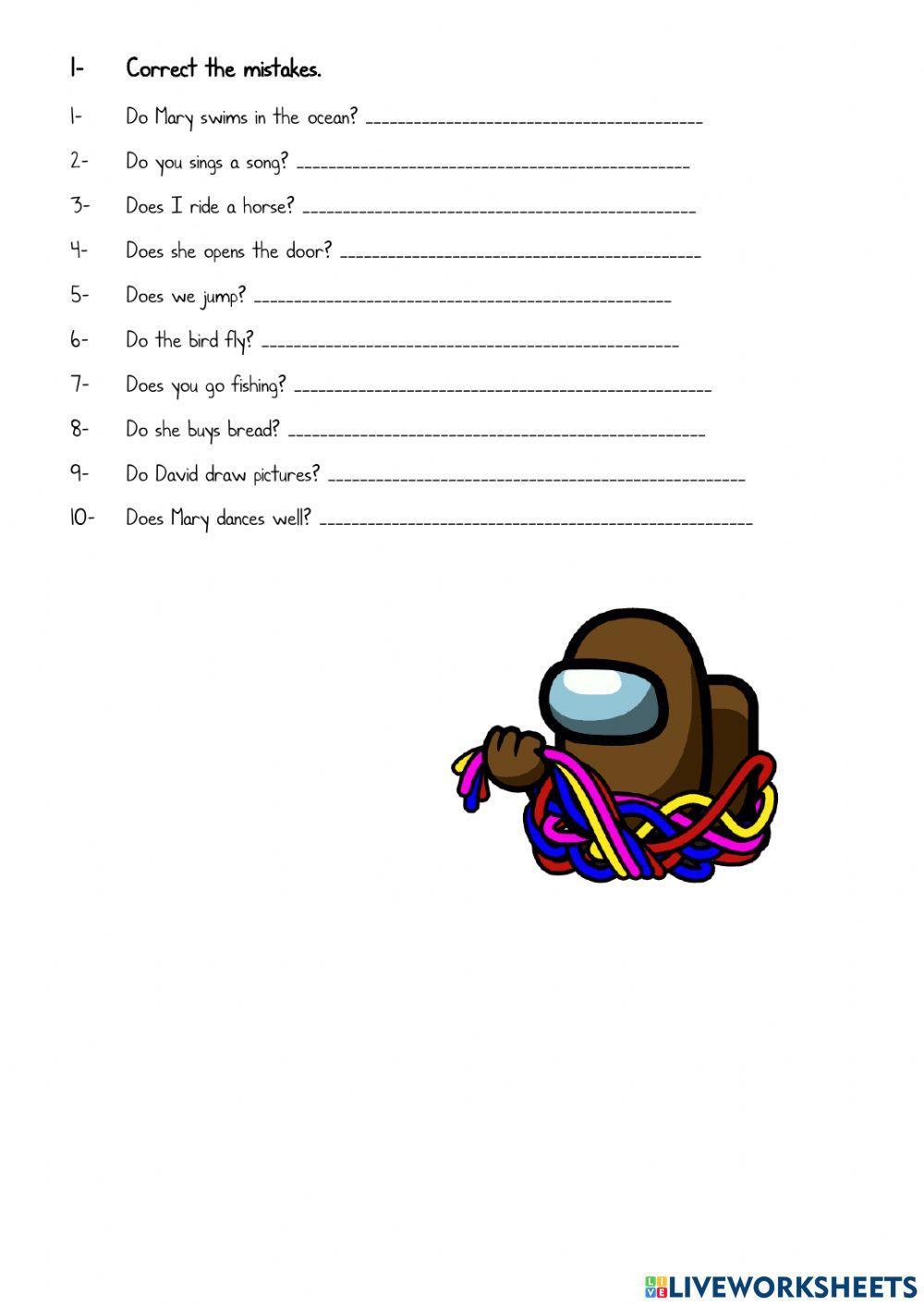 Game 3 - Correct the mistakes