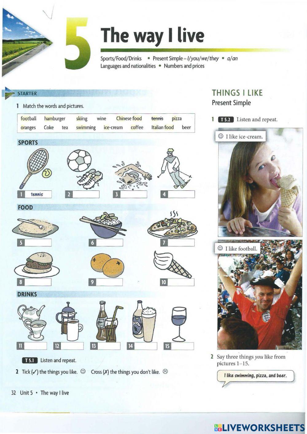 Unit 5 - the way i live (page 32)