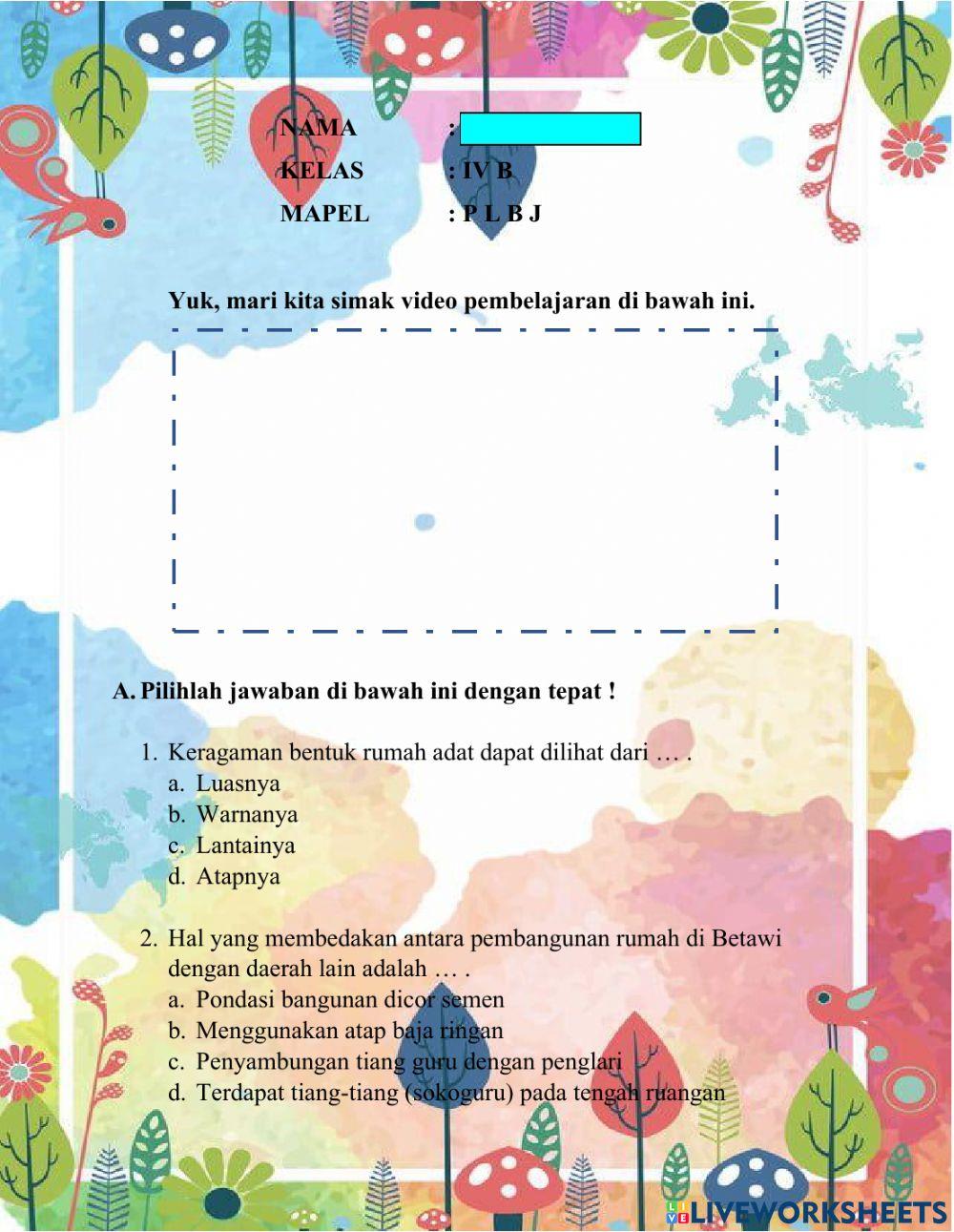 Plbj rumah adat betawi