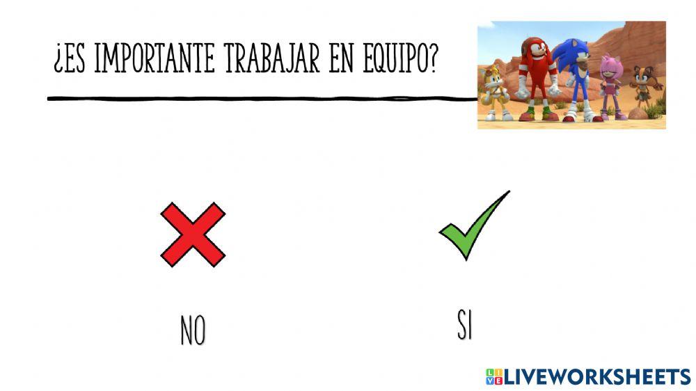 Sonic trabajo en equipo